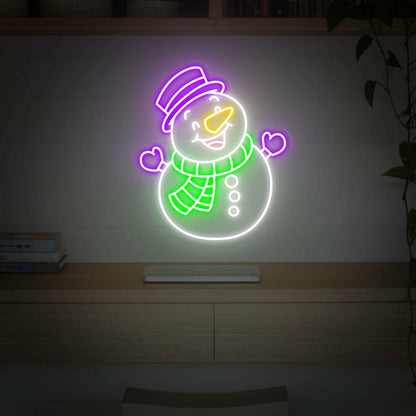 Festivities Snowman Led Neon Sign Wall Art - Shineneon