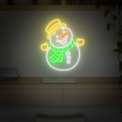 Festivities Snowman Led Neon Sign Wall Art - Shineneon