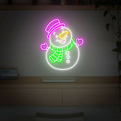 Festivities Snowman Led Neon Sign Wall Art - Shineneon