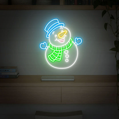 Festivities Snowman Led Neon Sign Wall Art - Shineneon