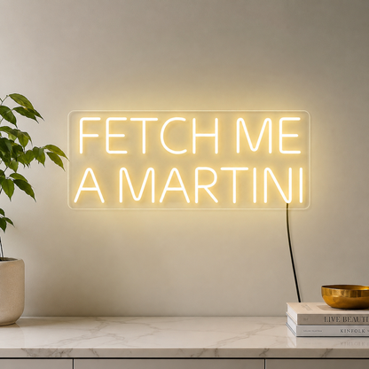 Fetch Me A Martini LED Neon Sign Cocktail Neon Sign Bar Neon Sign main product image