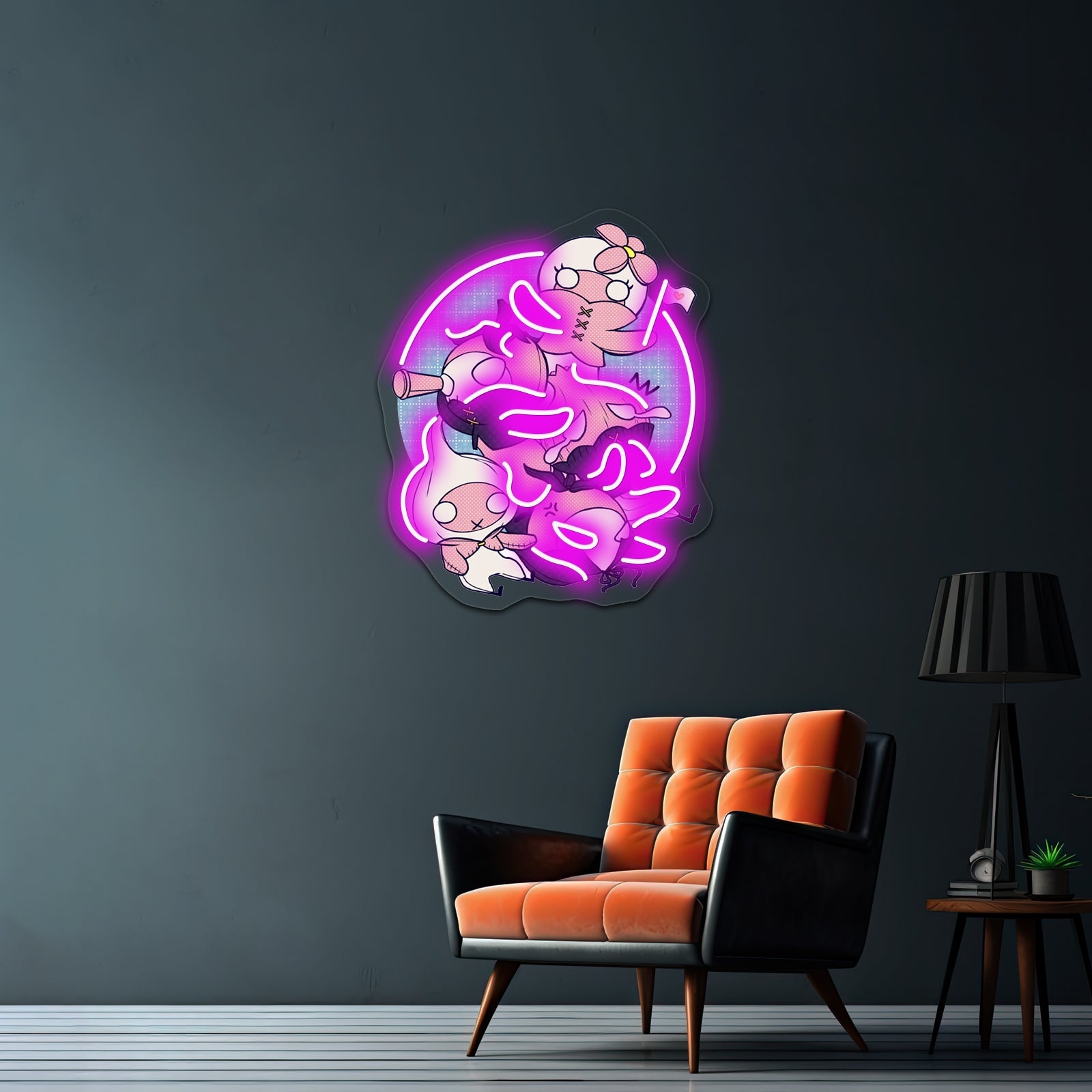 Ffxiv Mandragora And Friends Blue Artwork Custom Neon Led Sign - Shineneon