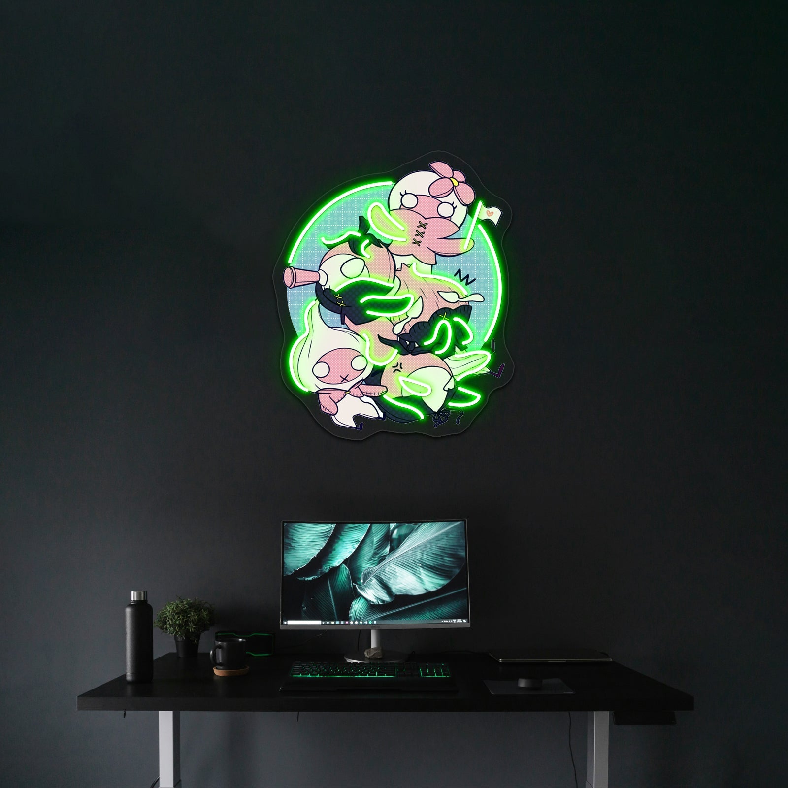 Ffxiv Mandragora And Friends Blue Artwork Custom Neon Led Sign - Shineneon
