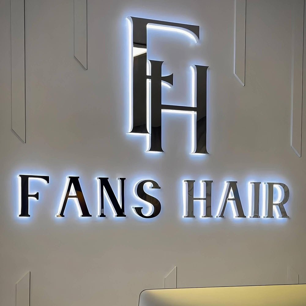 Fh Fans Hair 3D Backlit Letters Business Metal Led Sign - Shineneon