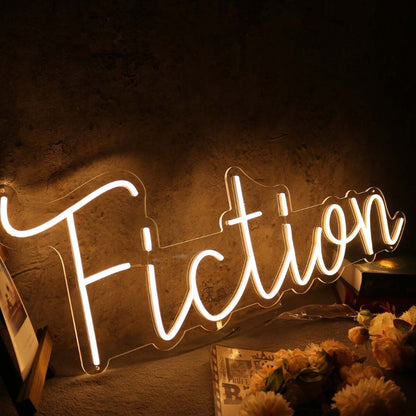 Fiction Yellow Led Neon Sign - Shineneon