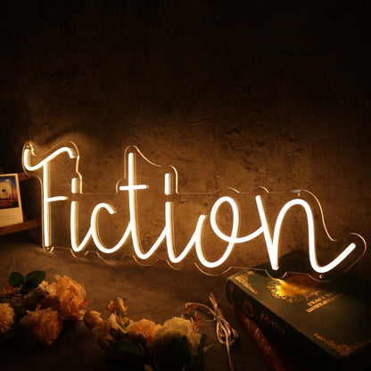 Fiction Yellow Led Neon Sign - Shineneon
