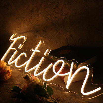 Fiction Yellow Led Neon Sign - Shineneon