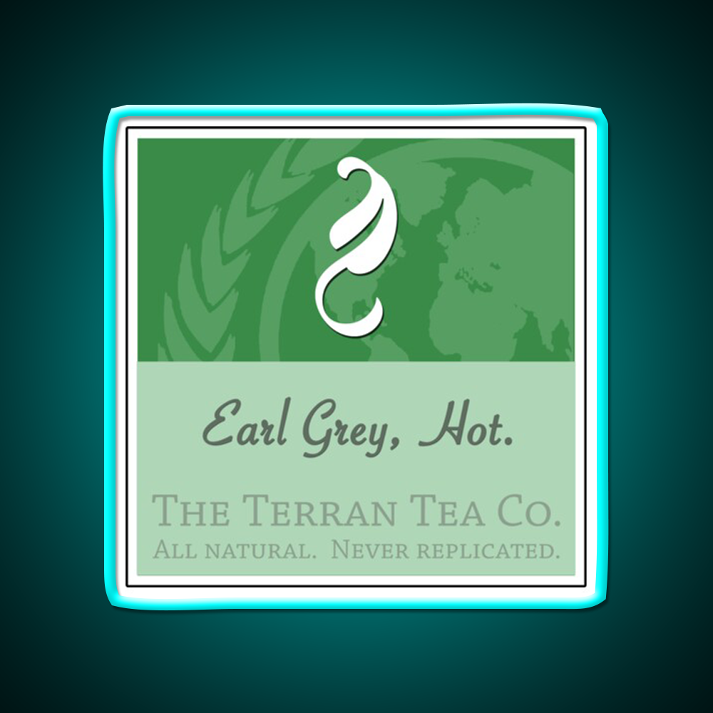 Fictional Brew Earl Grey Hot Beer Bar Decor Led Neon Sign Rgb Color - Size and dimension reference