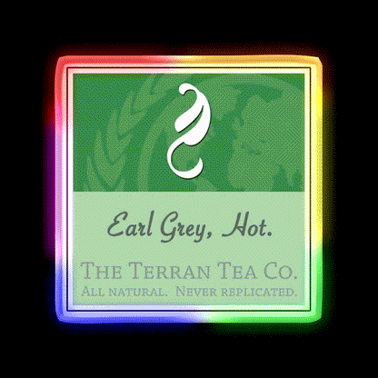 Fictional Brew Earl Grey Hot Beer Bar Decor Led Neon Sign Rgb Color - LED neon sign close-up detail
