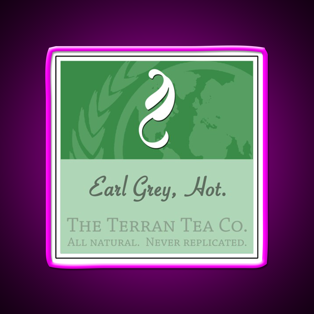 Fictional Brew Earl Grey Hot Beer Bar Decor Led Neon Sign Rgb Color - Neon sign mounted on wall in room