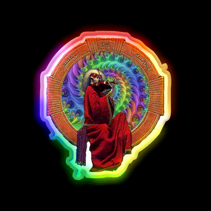 Fiddler Wormhole Hemp Inspired Green Leaf Led Neon Sign Rgb Color - LED neon sign close-up detail