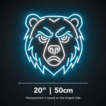 Fierce Bear Head Neon Sign LED Neon Sign size image