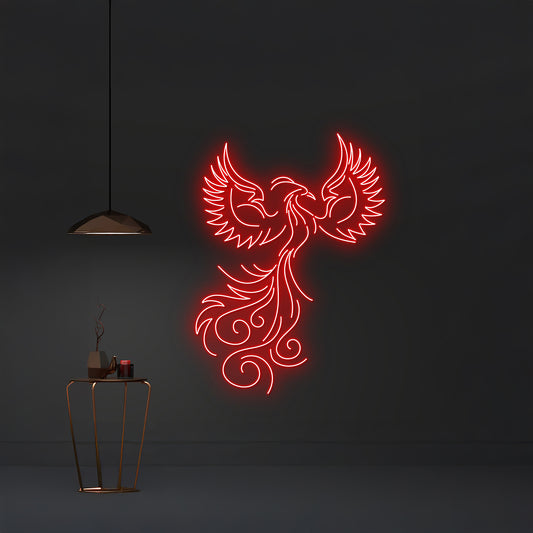 Fiery Phoenix Neon Sign