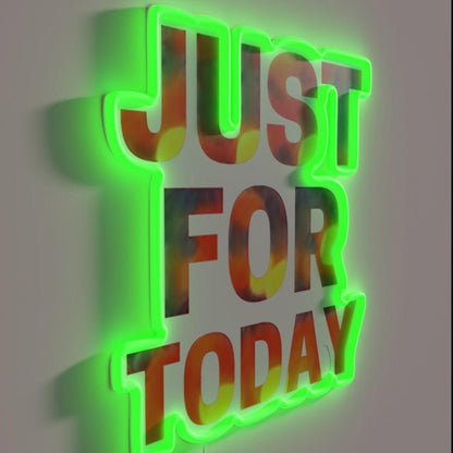 Fiery Psychedelic Just For Today Recovery Rgb Led Neon Sign - Shineneon