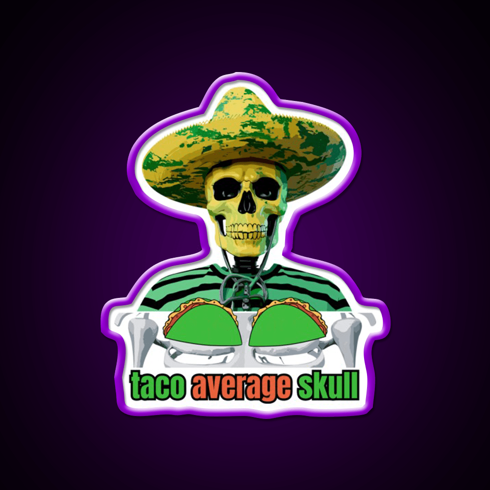 Fiesta 5 De Mayo Mexico Snap Skull Taco Led Neon Sign Rgb Color - Shineneon