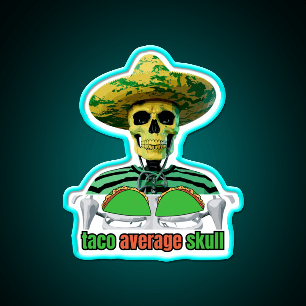 Fiesta 5 De Mayo Mexico Snap Skull Taco Led Neon Sign Rgb Color - Shineneon