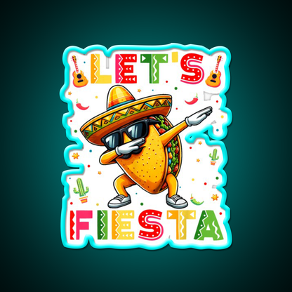 Fiesta Squad Taco Cinco De Mayo Boys Men Kids Taco Led Neon Sign Rgb Color