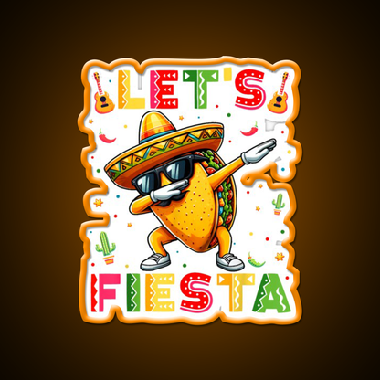 Fiesta Squad Taco Cinco De Mayo Boys Men Kids Taco Led Neon Sign Rgb Color