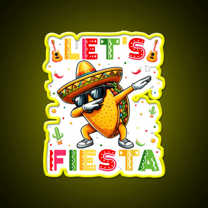 Fiesta Squad Taco Cinco De Mayo Boys Men Kids Taco Led Neon Sign Rgb Color - Shineneon
