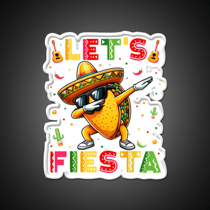 Fiesta Squad Taco Cinco De Mayo Boys Men Kids Taco Led Neon Sign Rgb Color - Shineneon