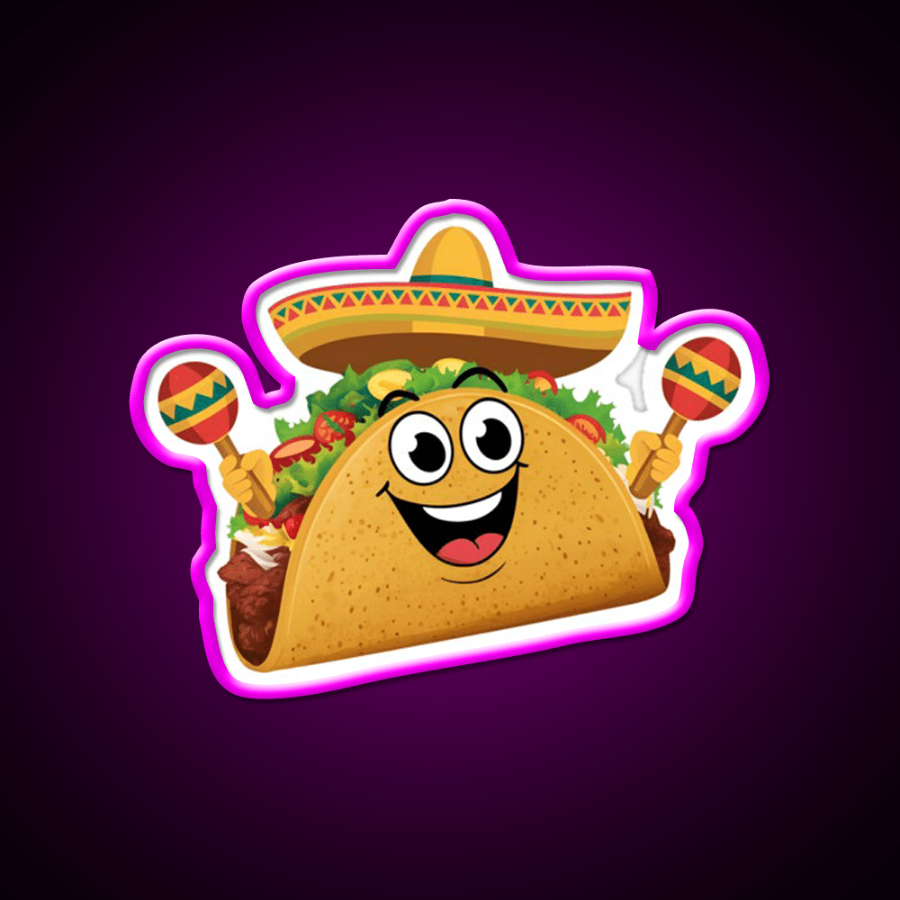 Fiesta Taco Led Neon Sign Mexican Food Sign Rgb Color - Shineneon