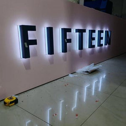 Fifteen 3D Backlit Channel Letters Led Light Sign
