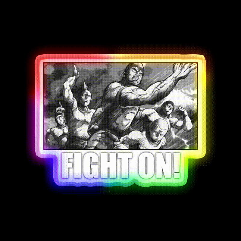 Fight On Gym Fitness Led Neon Sign Rgb Color