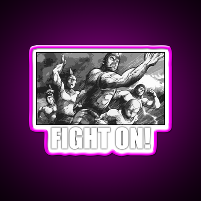 Fight On Gym Fitness Led Neon Sign Rgb Color