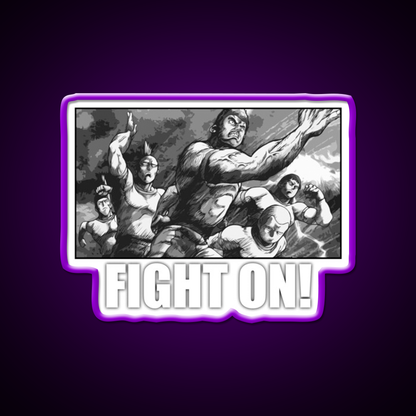 Fight On Gym Fitness Led Neon Sign Rgb Color