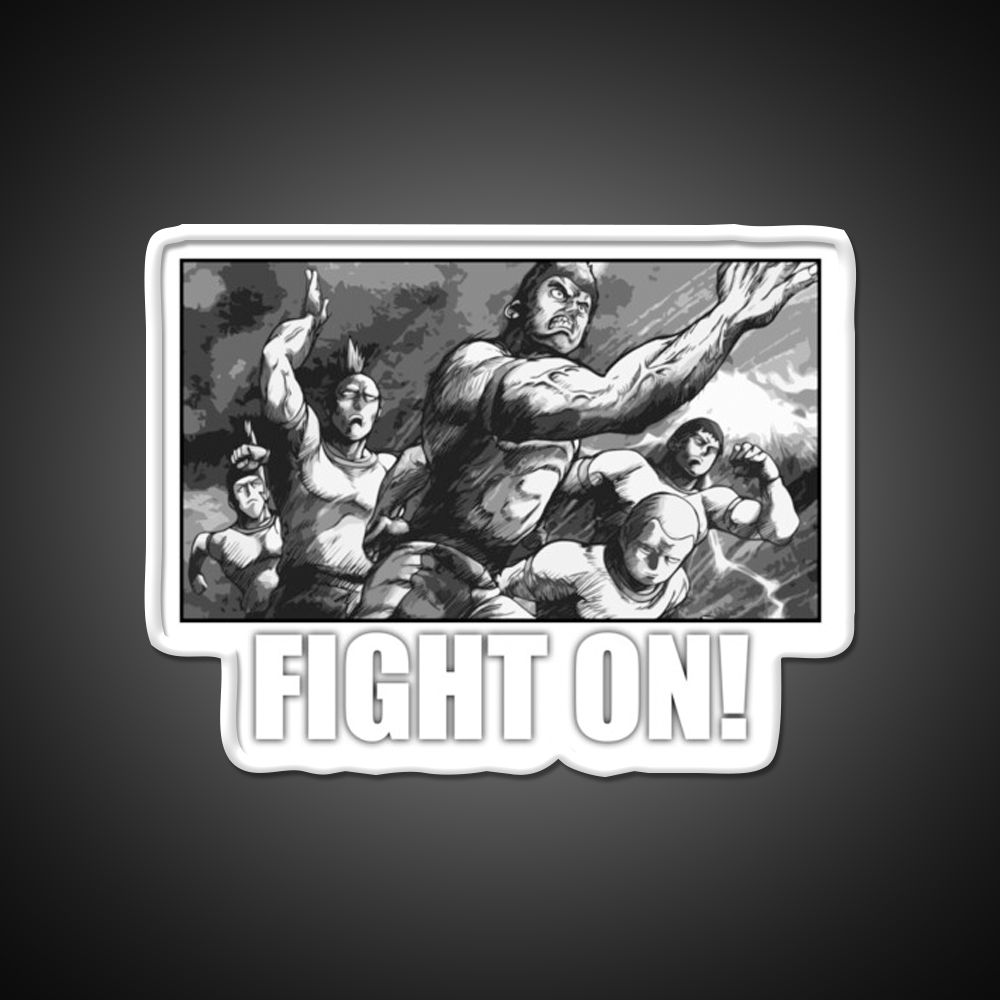 Fight On Gym Fitness Led Neon Sign Rgb Color