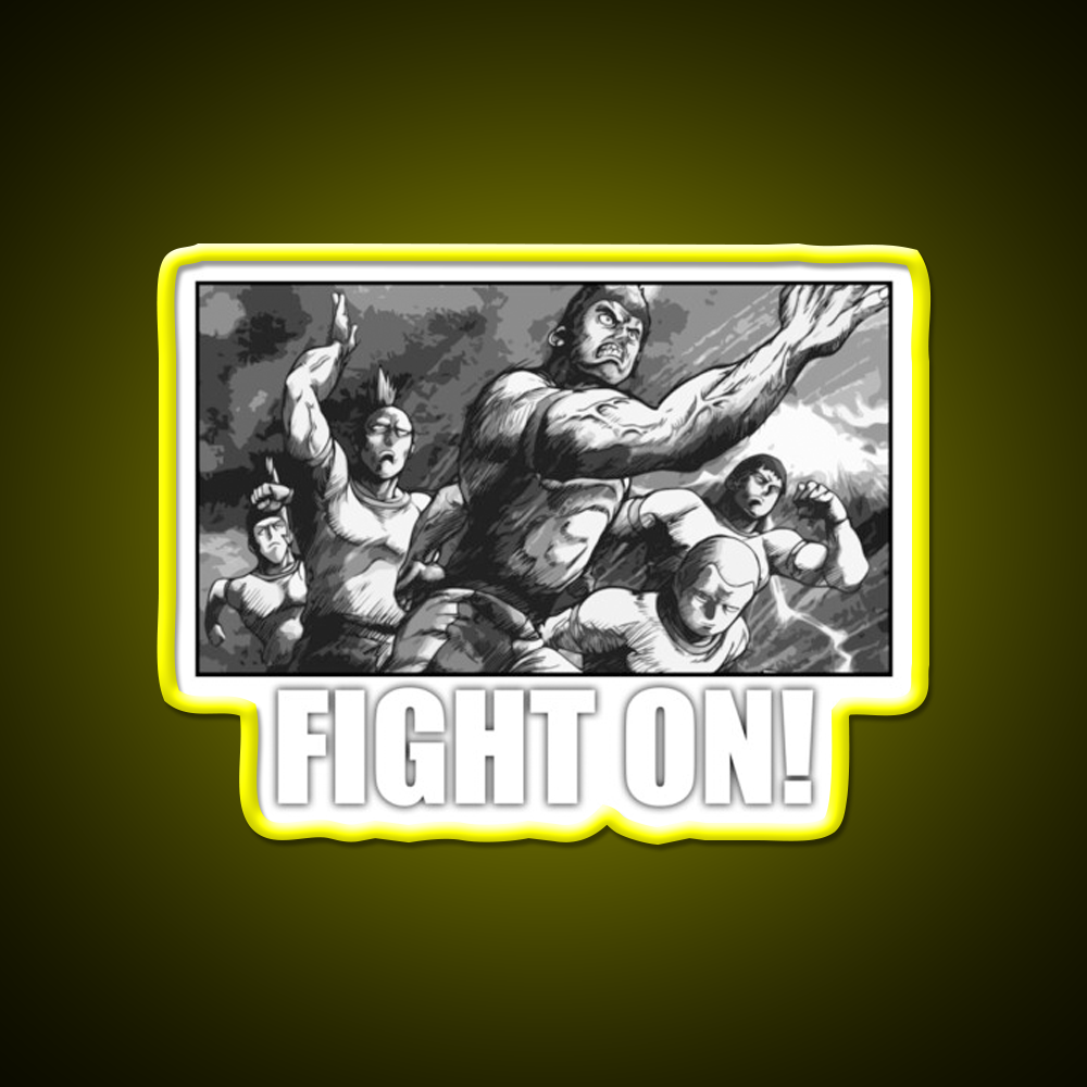 Fight On Gym Fitness Led Neon Sign Rgb Color