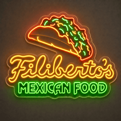 Filiberto's MEXICAN FOOD Custom LED Neon Sign - Shineneon