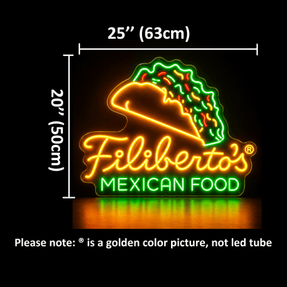 Filiberto's MEXICAN FOOD Custom LED Neon Sign - Shineneon