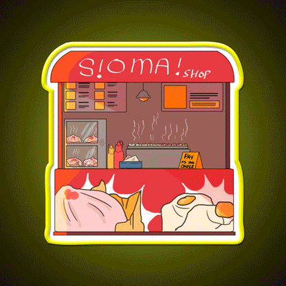Filipino Food Stalls Siomai Haus Snack Food Led Neon Sign Rgb Color - Custom LED neon sign front view