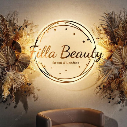 Filla Beauty Acrylic Business Logo Sign - Shineneon
