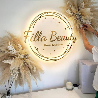 Filla Beauty Acrylic Business Logo Sign - Shineneon