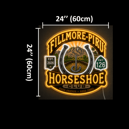 FILLMORE-PIRU HORSESHOE CLUB Custom LED Neon Sign - Shineneon