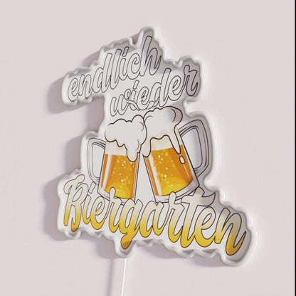 Finally Beer Garden Again Rgb Led Neon Sign - Shineneon