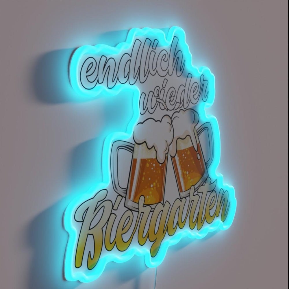 Finally Beer Garden Again Rgb Led Neon Sign - Shineneon