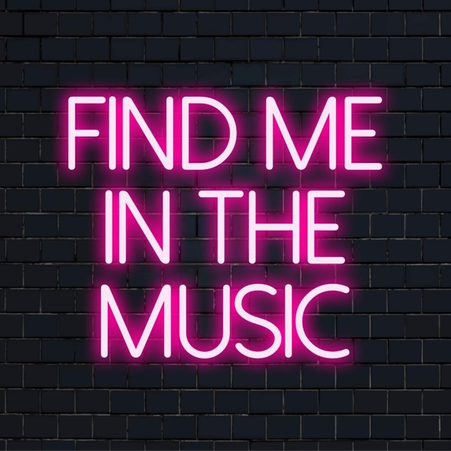Find Me In The Music Pink Led Neon Sign For Music Studio Bar Decor | Shineneon