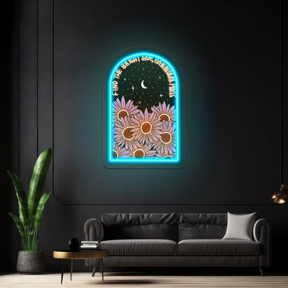 Find The Bright Side Even In Dark Places Neon Peace Sign - Shineneon