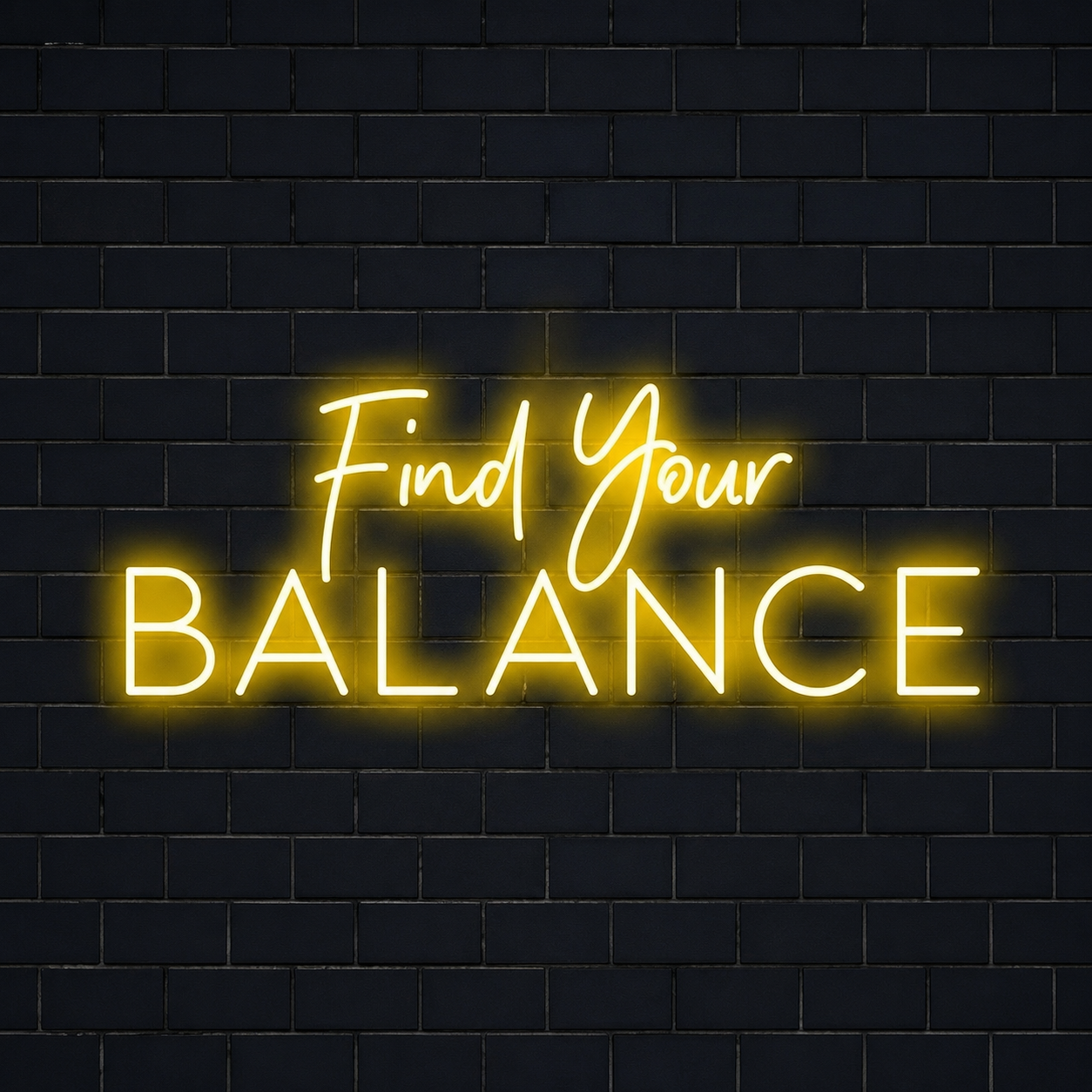 Find Your Balance Are Wall Decor LED Neon Sign - 01 Original Product Image