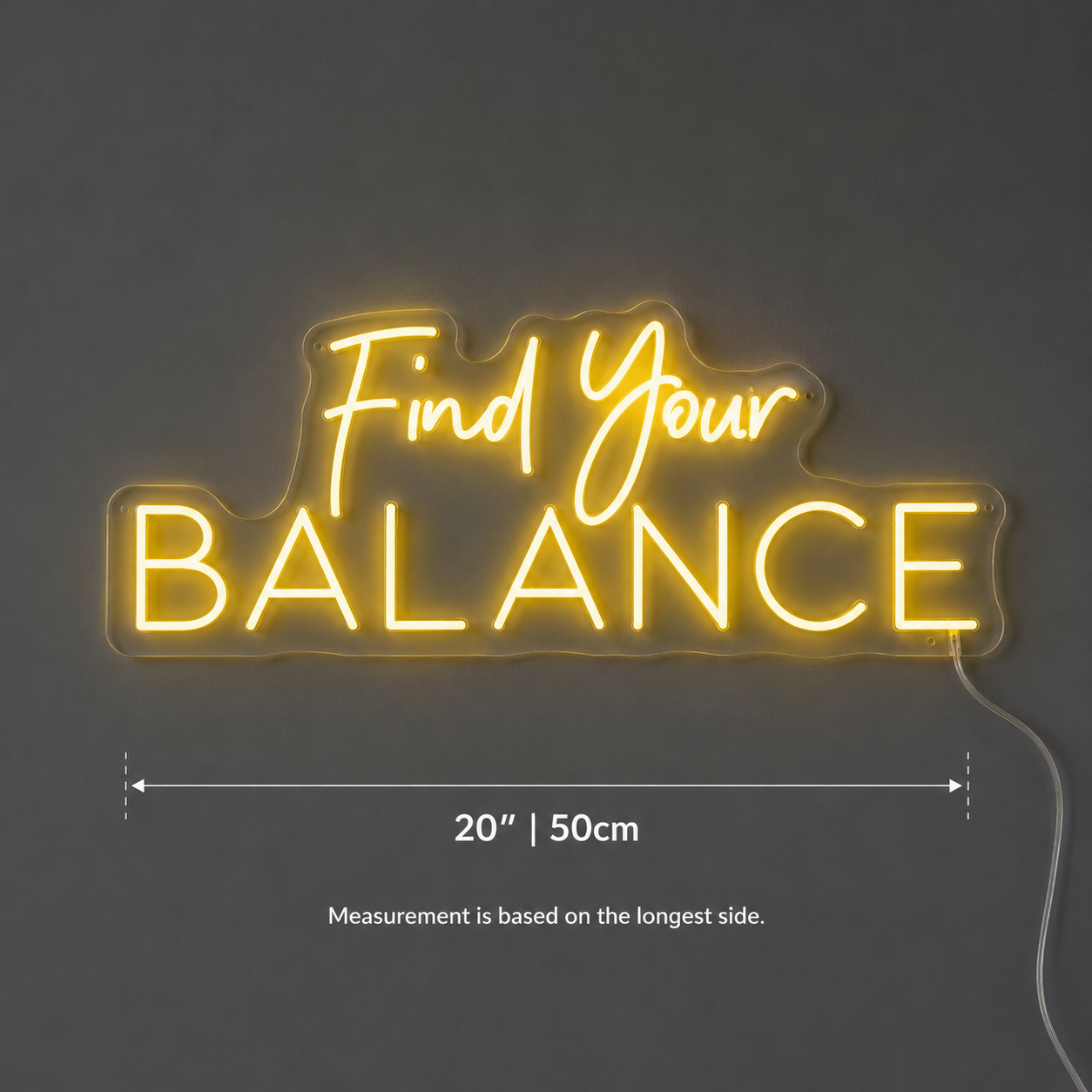 Find Your Balance Are Wall Decor LED Neon Sign - 04 Size Image