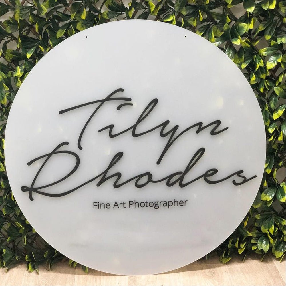 Fine Art Photographer Acrylic Business Logo Sign - Shineneon