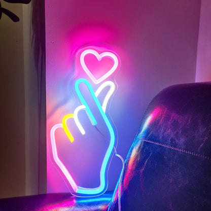 Finger Heart Led Neon Light Sign | Shineneon