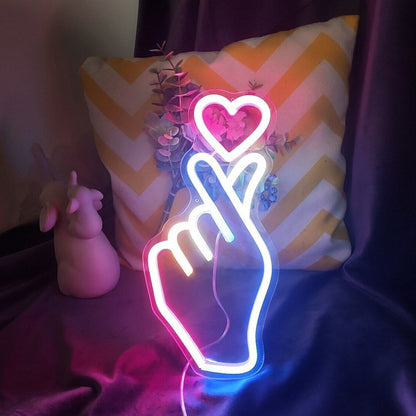 Finger Heart Led Neon Light Sign | Shineneon