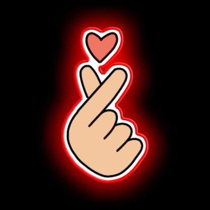 Finger Heart Neon Sign - Shineneon
