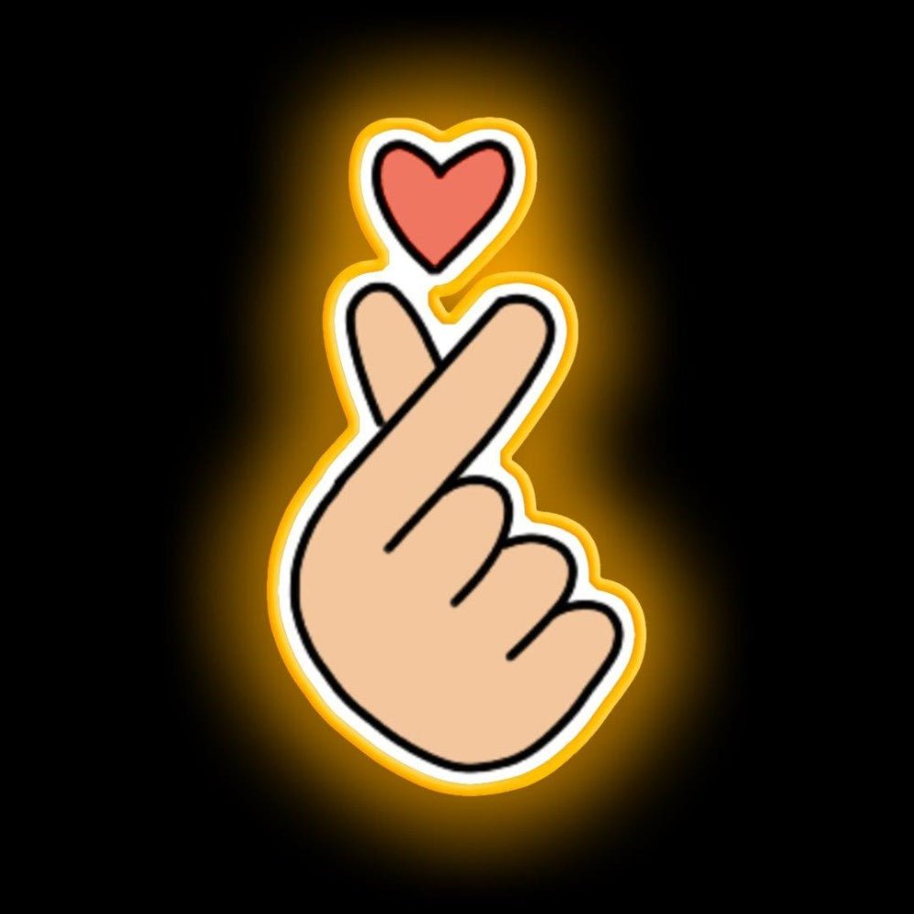Finger Heart Neon Sign - Shineneon