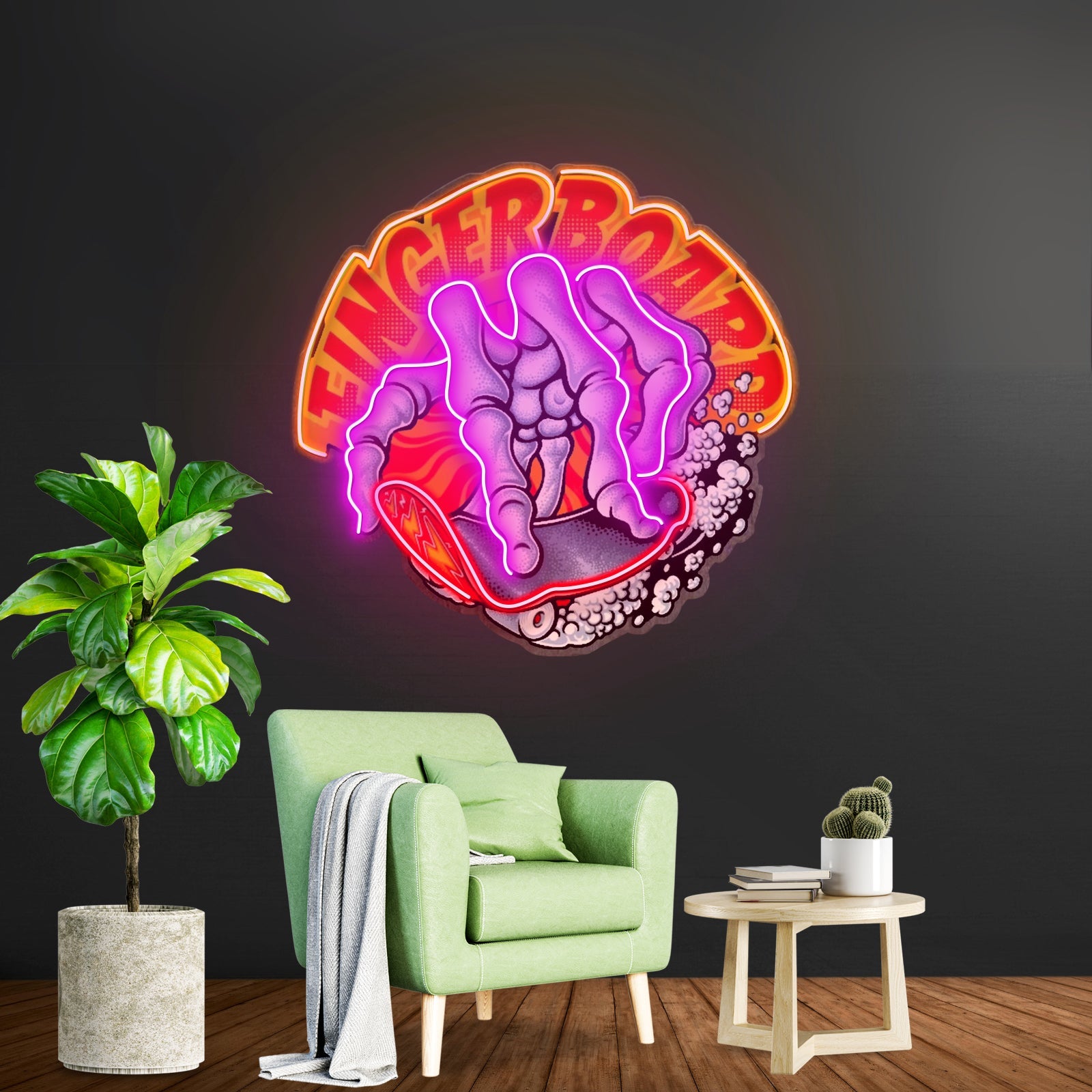 Fingerboard Led Neon Sign Light Custom Led Signs - Shineneon