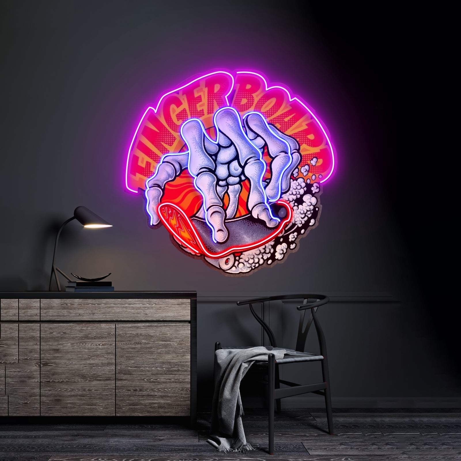 Fingerboard Led Neon Sign Light Custom Led Signs - Shineneon